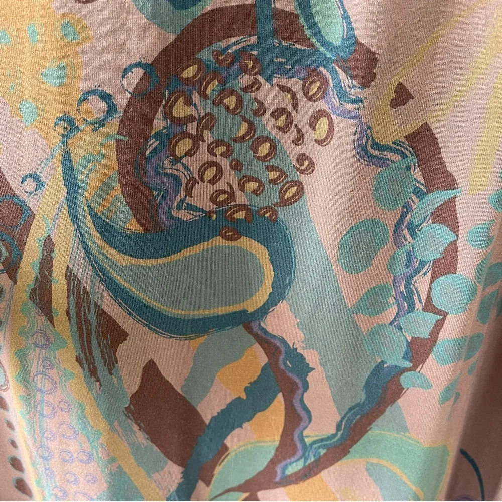 Fresh Produce Paisley Floral Multicolor Sleeveless Cutout Maxi Dress Size XL